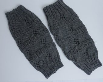 Handmade knitted leg warmers/ tube socks/ footless socks