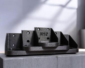 M12 Battery Wall Rack | Cordless Tool Organizer | Garage Storage Dock for Drill Batteries