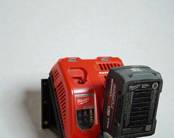 MOUNT for M12-M18 Combo Milwaukee Battery Charger- Wall Holder for Chargers