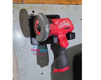 Wall Mount Holder for M12-Style Angle Grinder | Magnetic or Screw-Mount Tool Storage for Garage and Workshop