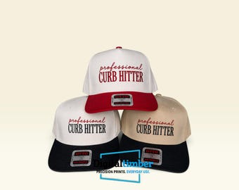 Professional Curb Hitter Embroidered Hat, Funny Driver Two Tone Snapback, Gift for Her