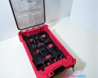 M12 Battery Organizer Tray for Milwaukee Packout 48-22-8435 | 3D Printed Storage