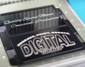 Dual-Slot Engraving Jig for xTool F1 – Metal Business Card Holder