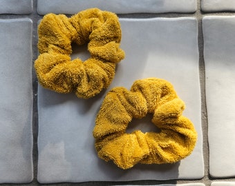 Golden Yellow Terry Cloth Hair Ties