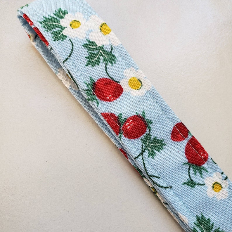 Strawberry Key Fob Wrist Lanyard Strap image 2