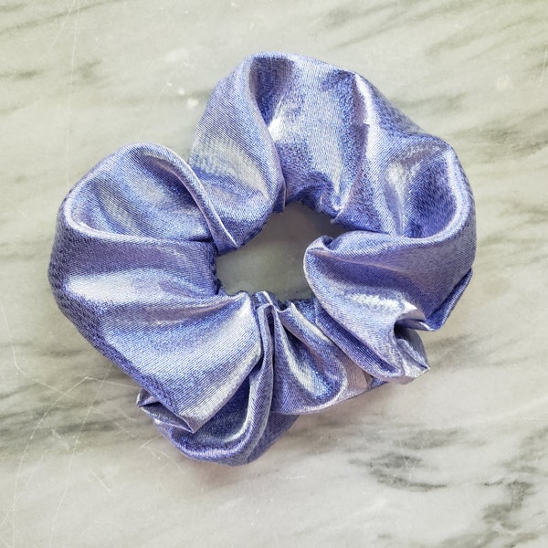 Oversized Purple Shimmery Scrunchie