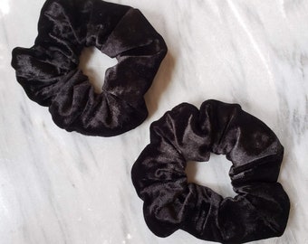 Black Velvet Scrunchies