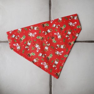 Red Christmas Stockings Medium Over the Collar Dog/Pet Bandana