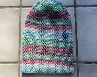 Red Green Blue Trendy Knitted Winter Hat/Beanie