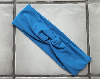 Bright Blue Trick Knot Headband