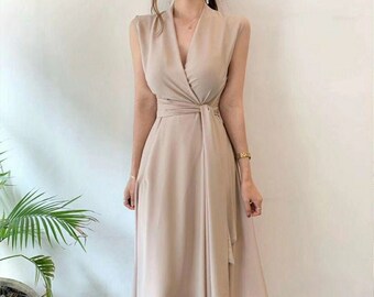 Elegant Nude Dress - Etsy