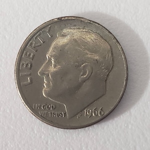 1966 Error Dime. No Mint Mark Roosevelt Dime. Several Mint Errors Listed Below. Uncleaned.