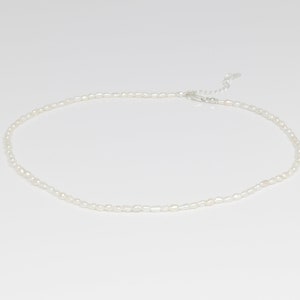 DIDO necklace // Tiny pearls with a sterling silver or gold plated stainless steel closure image 6