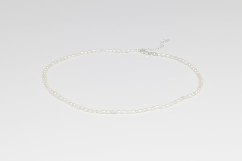 DIDO necklace // Tiny pearls with a sterling silver or gold plated stainless steel closure image 6
