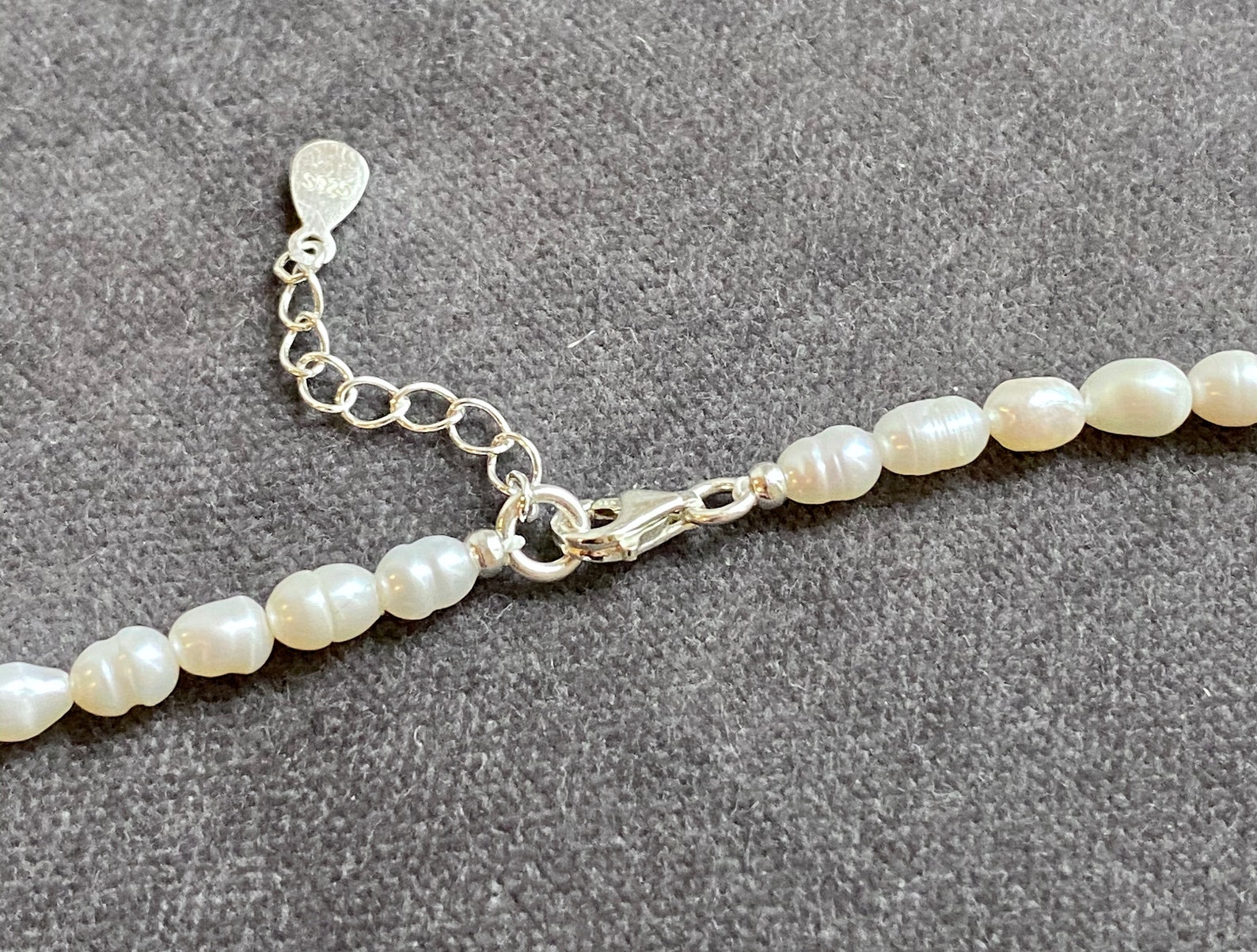 Rice pearl necklace // Reisperlenkette Etsy