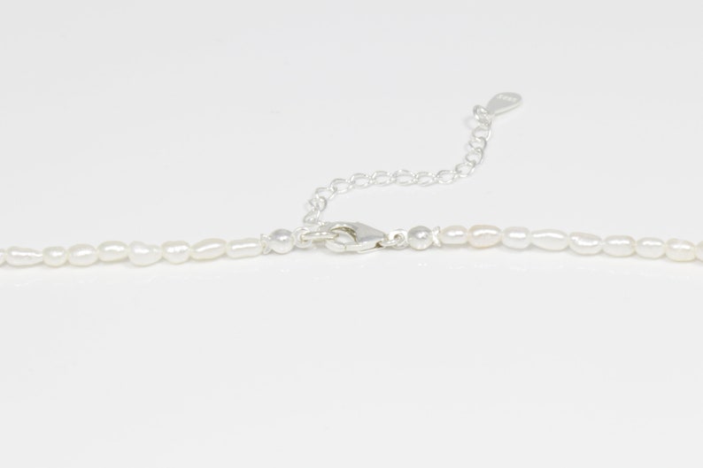 Collier DIDO // Minuscules perles avec fermeture en argent sterling ou en acier inoxydable plaqué or Argent