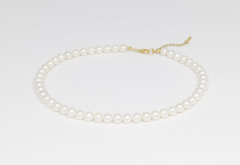 DORIAN necklace Great quality pearl necklace, freshwater pearl necklace, men pearl necklace, women pearl necklace. image 7