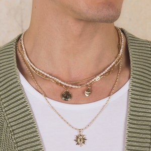 ESA necklace Small pearl necklace, rice pearl necklace, pearl jewellery, gift for her, gift for him. zdjęcie 2