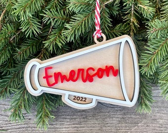Personalized Cheerleader Ornament, Senior Gift Cheer, Graduation Gift from Parents,  Class of 2024 Gift, Cheerleader Gift from Parents