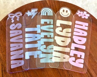Personalized Acrylic Bookmark, Bookmark for Kids, Back to School Gift, Book Lover Gift