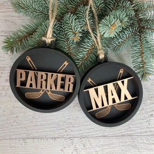 Personalized Hockey Puck Christmas Ornament 2024, Gift for Hockey Player, Hockey Senior Gift, Gift for Hockey Coach, Hockey Team Gift