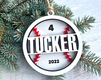 Personalized Baseball Christmas Ornament 2026, Baseball Player Senior Gift, Baseball Gift for Coach, Baseball Team Gift Ornaments