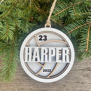 Personalized Volleyball Christmas Ornament 2025, Volleyball Player Senior Gift, Volleyball Gift for Coach, Volleyball Team Graduation Gift