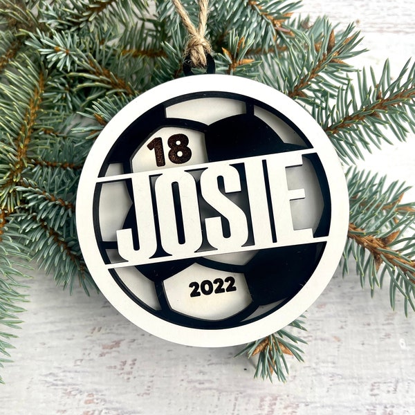 Personalized Soccer Christmas Ornament 2024, Gift for Soccer Player, Soccer Senior Gift, Soccer Gift for Coach, Soccer Team Gift Ornaments