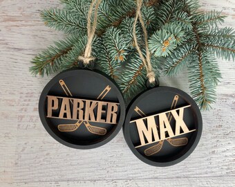 Personalized Hockey Ornament