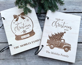 Christmas Card Holder, Cards of Christmas Past, Christmas Card Keepsake, Card Keeper Book, Custom Card Holder, Card Organizer, Card Storage