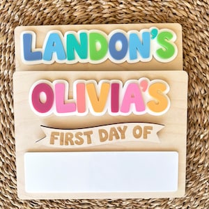 Personalized First and Last Day of School Sign, Reusable First Day Sign, Preschool Kindergarten First Day Photo Prop, Back to School Sign Bild 13
