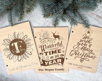 Christmas Card Holder, Cards of Christmas Past, Christmas Card Keepsake, Card Keeper Book, Custom Card Holder, Card Organizer, Card Storage