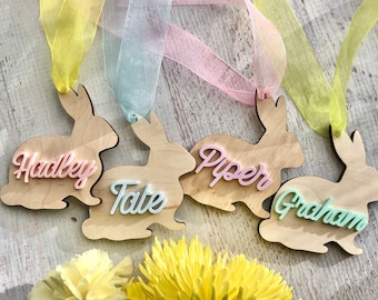 Personalized Easter Bunny Tag, Easter Basket Tag, Easter Basket Stuffers, Easter Gift Tag for Kids, Easter Name Tag, Easter Gift for Baby,