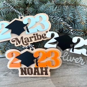 Personalized Graduation Christmas Ornament, Class of 2024 Gift, Gift for Graduate, Graduation Gift 2024, Graduation Keepsake, Grad Car Charm