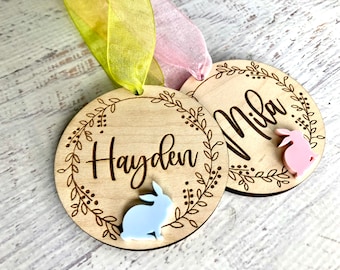 Personalized Easter Tag, Easter Basket Tag, Easter Basket Stuffers, Easter Gift Tag for Kids, Easter Gift for Baby, Easter Name Tag for Baby