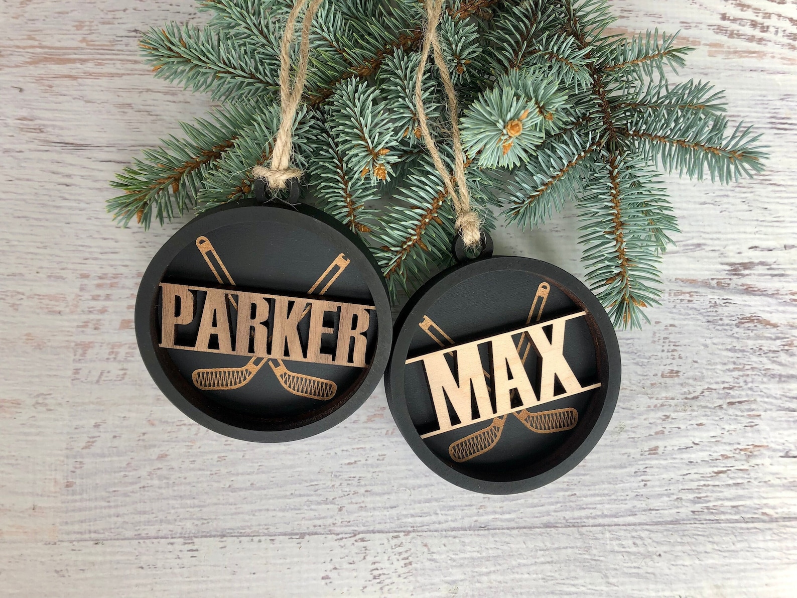personalized-hockey-puck-ornament-2022-hockey-christmas-gift-etsy