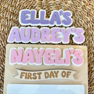 Personalized First and Last Day of School Sign, Reusable First Day Sign, Preschool Kindergarten First Day Photo Prop, Back to School Sign Bild 6
