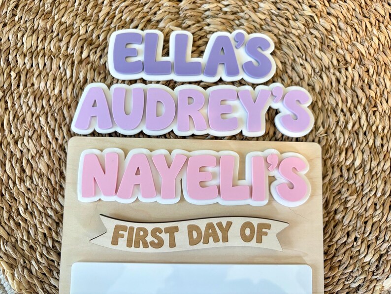 Personalized First and Last Day of School Sign, Reusable First Day Sign, Preschool Kindergarten First Day Photo Prop, Back to School Sign Bild 6