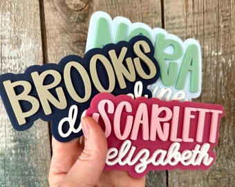 Acrylic Baby Name Announcement, Newborn Photo Prop, Modern Birth Announcement, Hospital Sign, Name Reveal, Baby Shower Gift for Mom