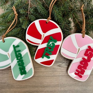 Candy Cane Ornament for Kids, Personalized Candy Cane, Custom Christmas Ornament, Baby&#39;s First Christmas Ornament, Custom Gift for Baby