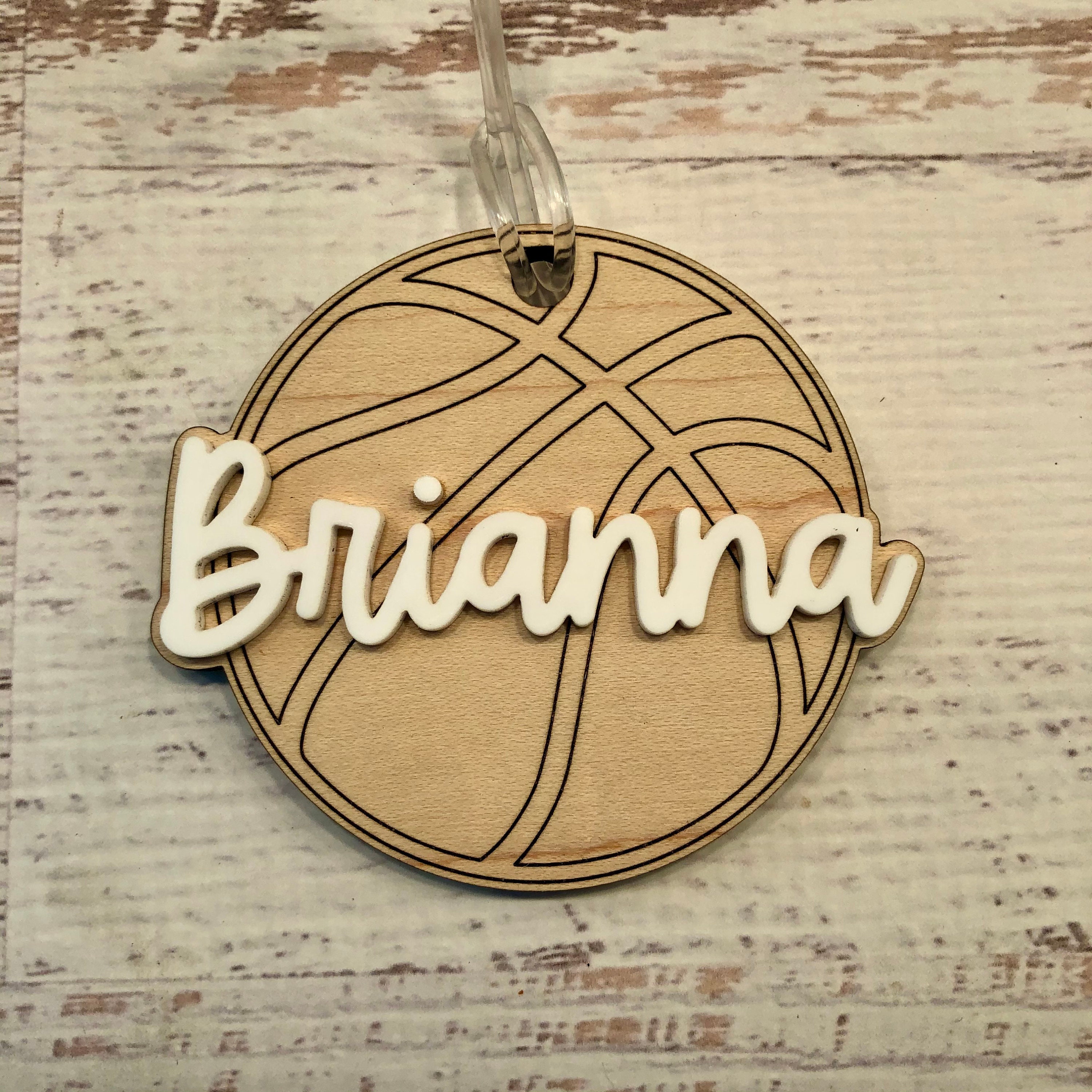 Personalized Basketball Bag Tag Custom Name Tag Sports Name Etsy