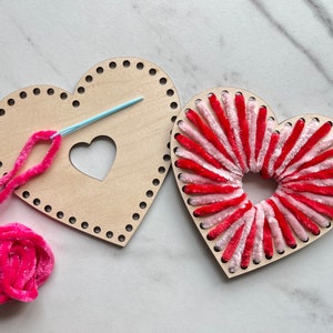 Valentine's Day String Art Kit, Learn to Sew Kit, DIY Crafts for Kids, Valentine's Craft Kit, Heart Lacing Cards, Valentine's Basket Fillers
