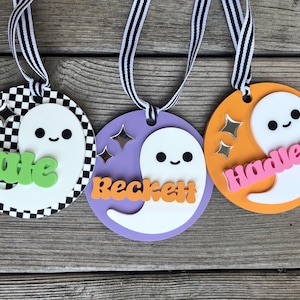 Halloween Ghost Boo Basket Tag, Trick-or-Treat Bag Tag, Custom Halloween Gift, Halloween Name Tags, Boo Basket Filler, Halloween Stuffers