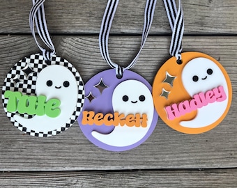 Halloween Ghost Boo Basket Tag, Trick-or-Treat Bag Tag, Custom Halloween Gift, Halloween Name Tags, Boo Basket Filler, Halloween Stuffers