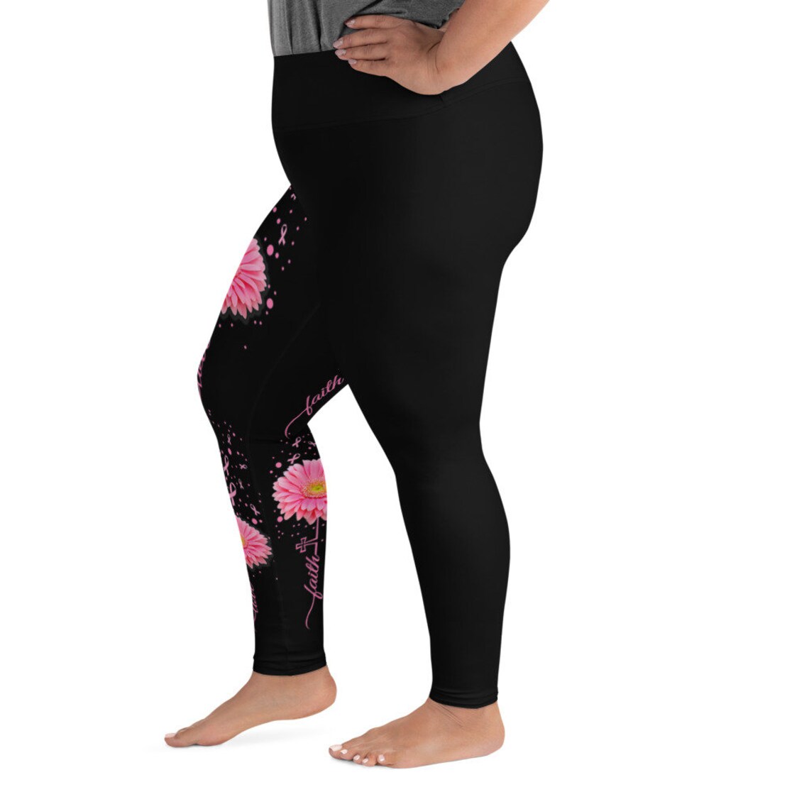 Plus Size Leggings Breast Cancer Etsy