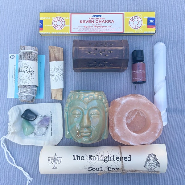 The Enlightened Soul Box, Beginners Spiritual Box, Meditation gift box, Best Friend Gift, Birthday present, Wellness Gift, Valentines Gift