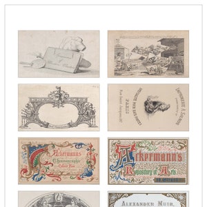 Vintage Trading Cards 1 Digital Download, Vintage ephemera, journaling cards, Tea ephemera, Junk Journal Digital