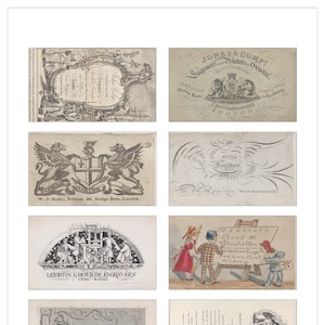 Vintage Trading Cards 4, Digital Download, Vintage ephemera, journaling cards, Tea ephemera, Junk Journal Digital