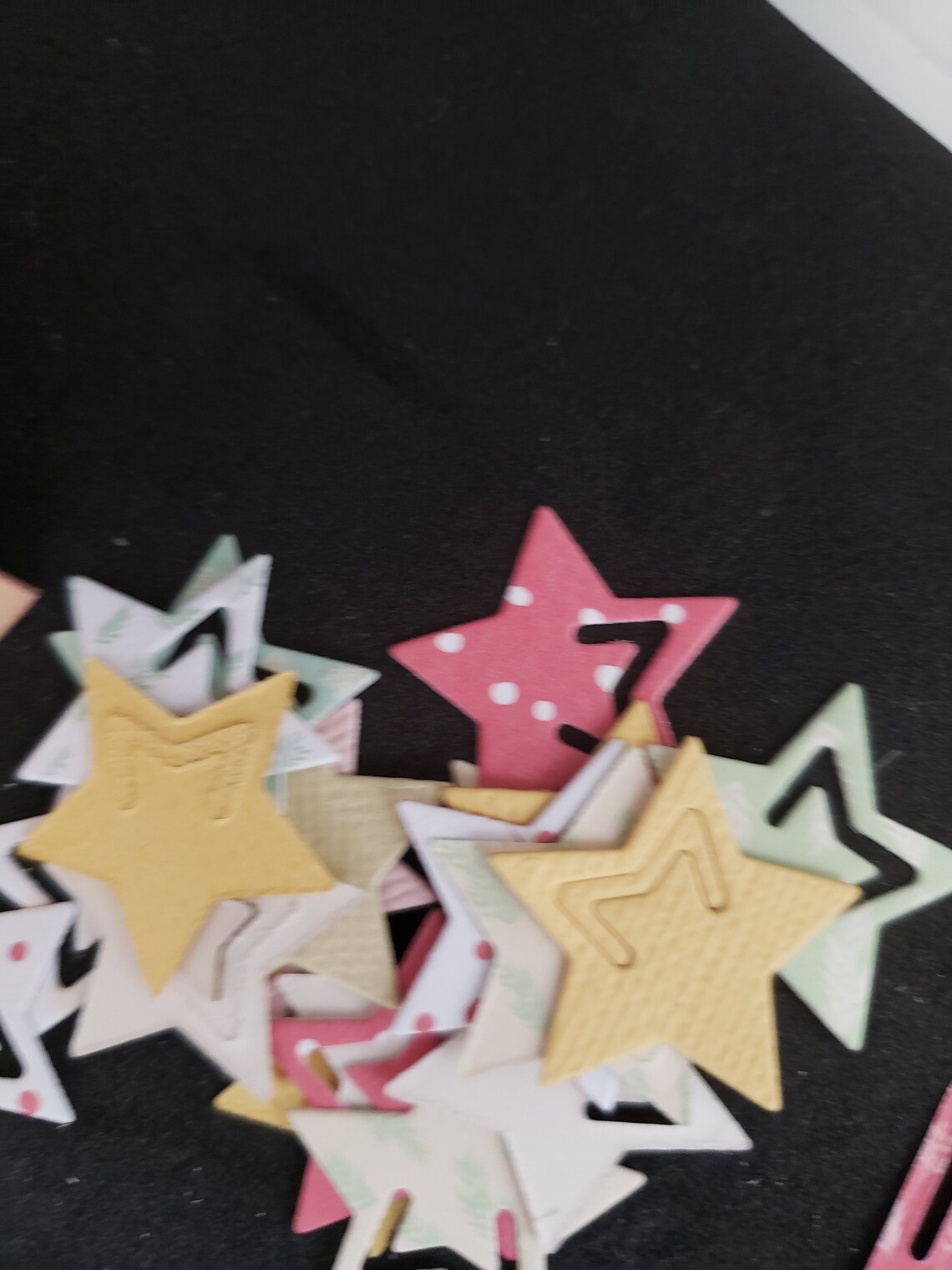 Tabs Paper Die Cut 7 to a pack Variety of Colors and pattern Etsy