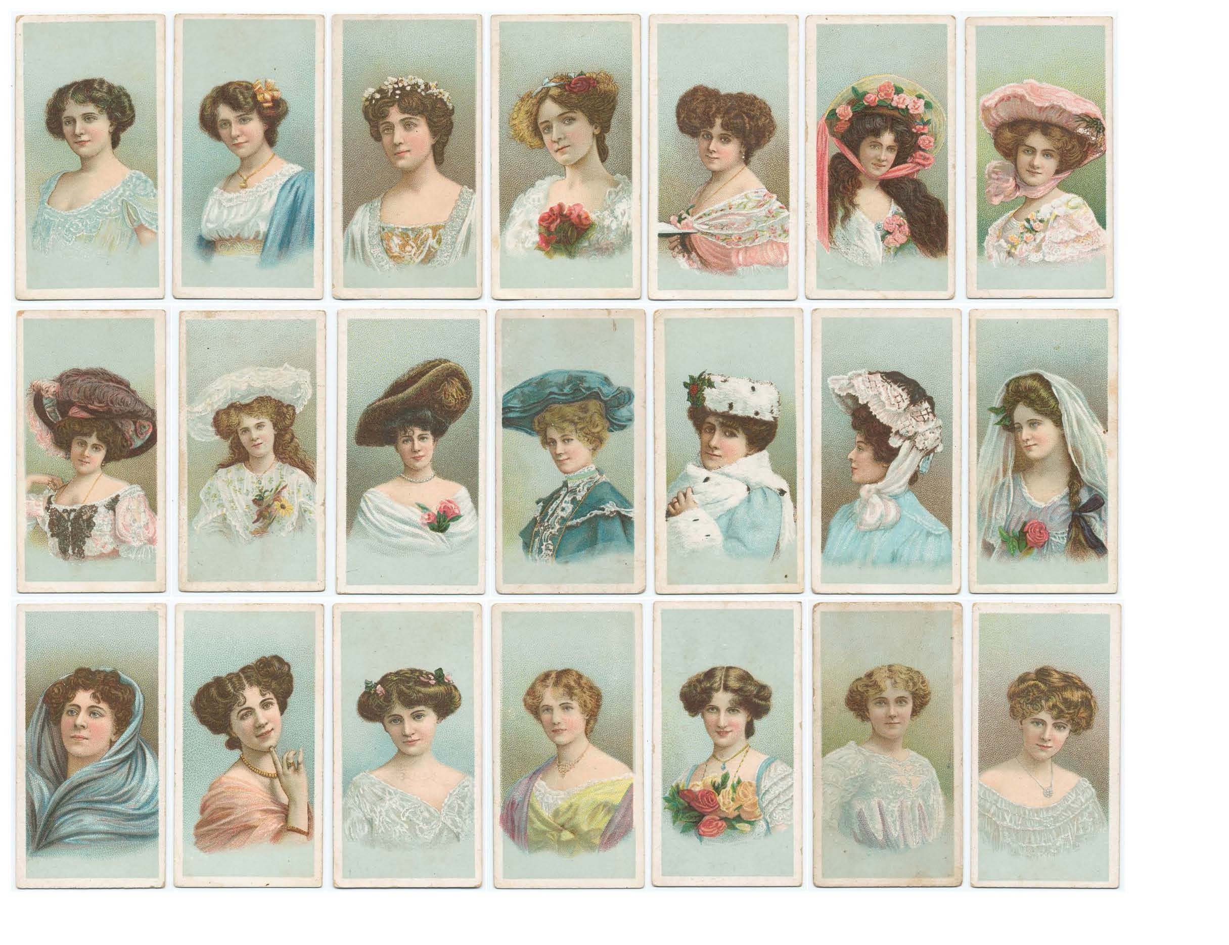 Printable Vintage Beauties 3 Tea Cards 6 Pages Digital | Etsy